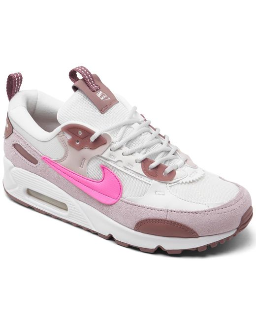 Nike Pink Air Max 90 Futura Casual Sneakers From Finish Line