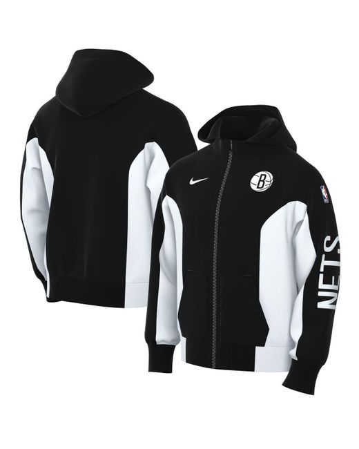 Nike Brooklyn Nets 2023/24 Authentic Showtime Fullzip Hoodie in Black