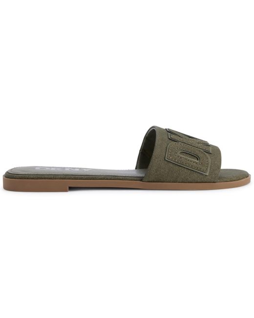 DKNY Gray Willow-flat Slide Everyday Cushioned Insole Footwear Sandal