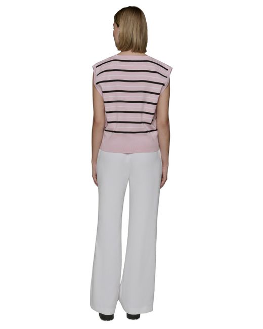 Karl Lagerfeld Multicolor Sleeveless Stripe Sweater