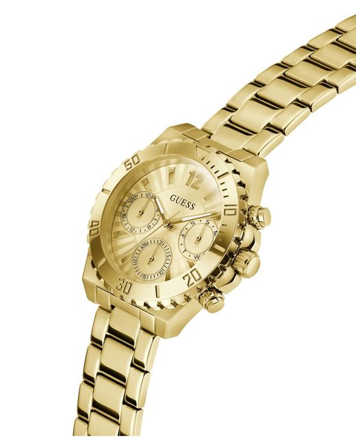 Guess Metallic Gold-tone Multi-function Watch