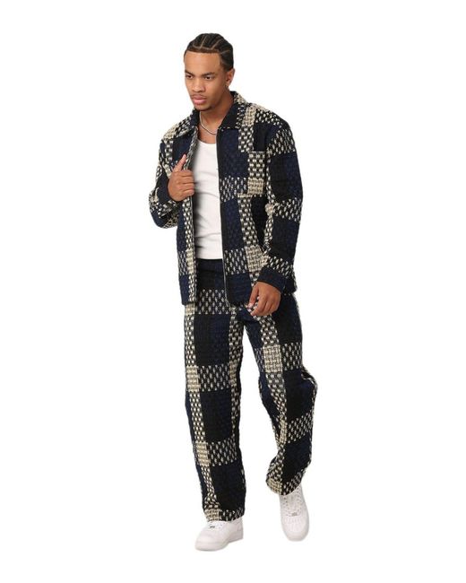 Xxiii Black Textured Weave Jacket for men