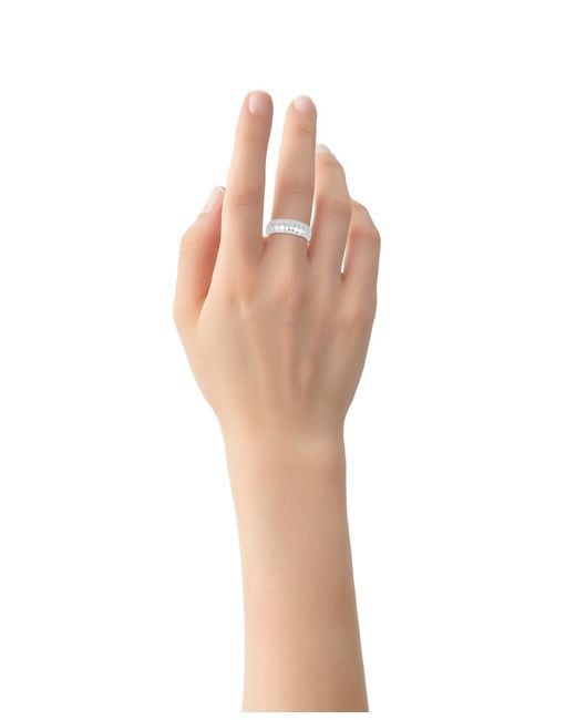 And Now This White Sparkle Textured Solid Ring