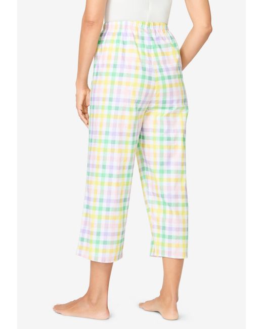 Dreams & Co. Multicolor Woven Sleep Capri Pant