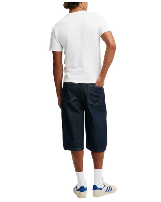 Cotton On Blue Super baggy Jean Shorts for men