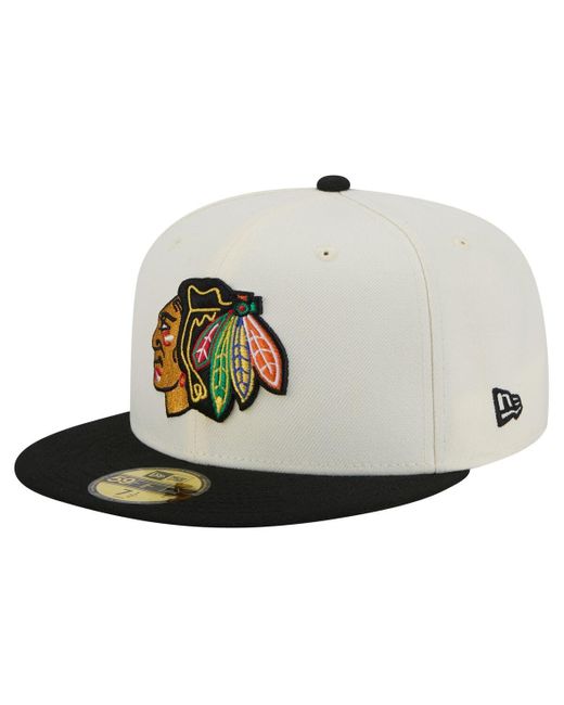 KTZ Metallic Chicago Blackhawks Chrome Two-toned 59fifty Fitted Hat for men