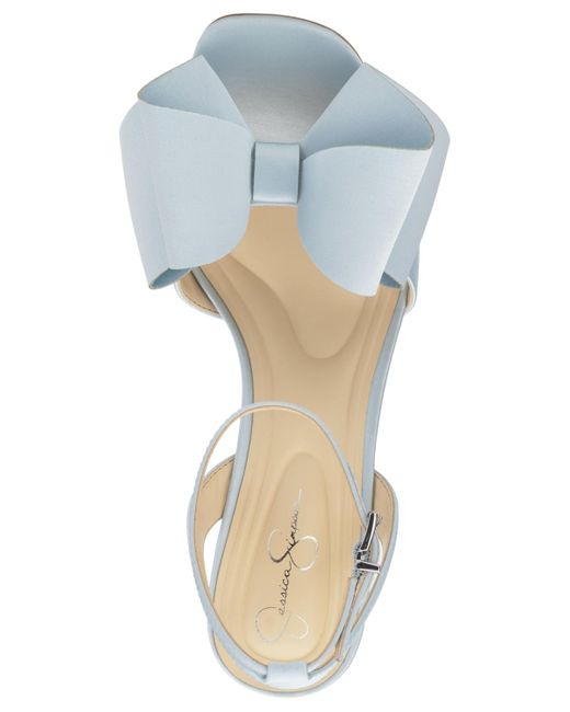 Jessica Simpson Blue Olivine Bow High-heel Stiletto Dress Sandals