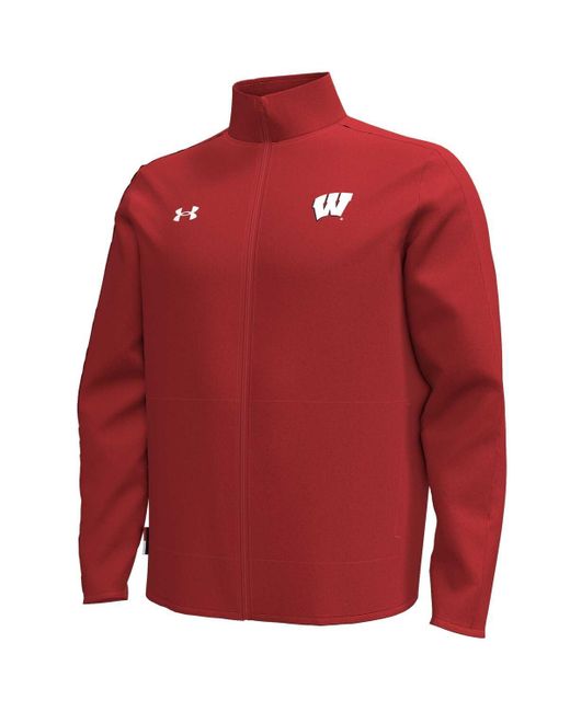 Under Armour Red Wisconsin Badgers Command Full-zip Jacket for men