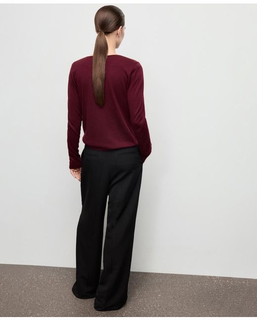 Mango Red Draped-neck Sweater