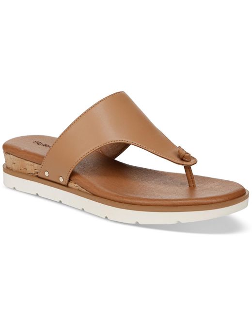 Style & Co. Brown Emmaa Thong Flat Sandals
