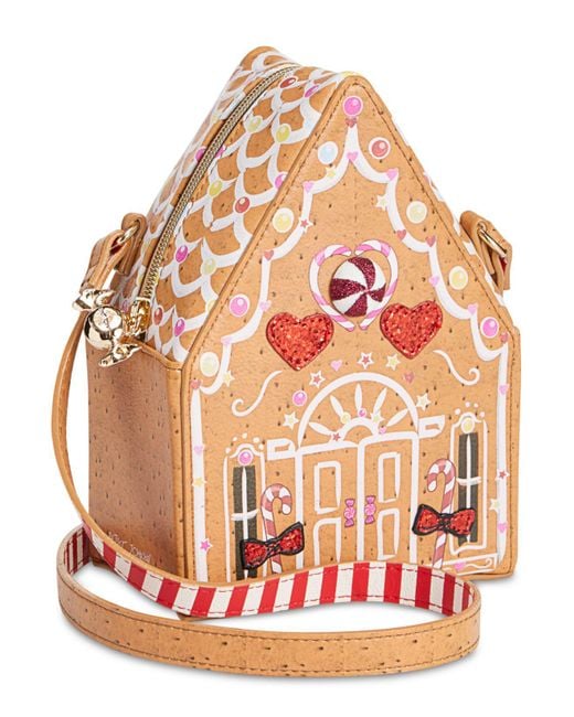 Betsey Johnson Gingerbread House Crossbody (tan) Cross Body Handbags | Lyst