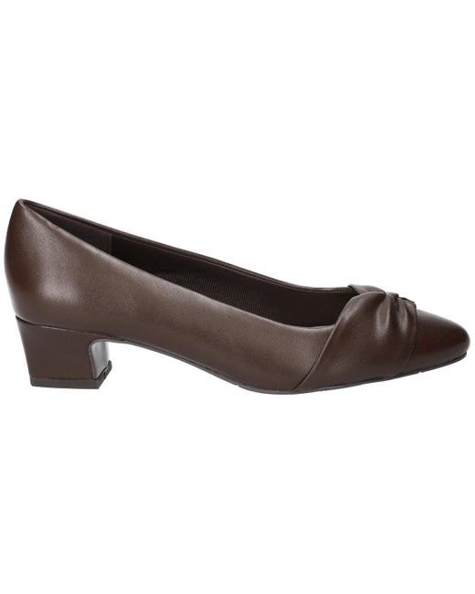Easy Street Brown Lyanna Block-heel Slip-on Pumps