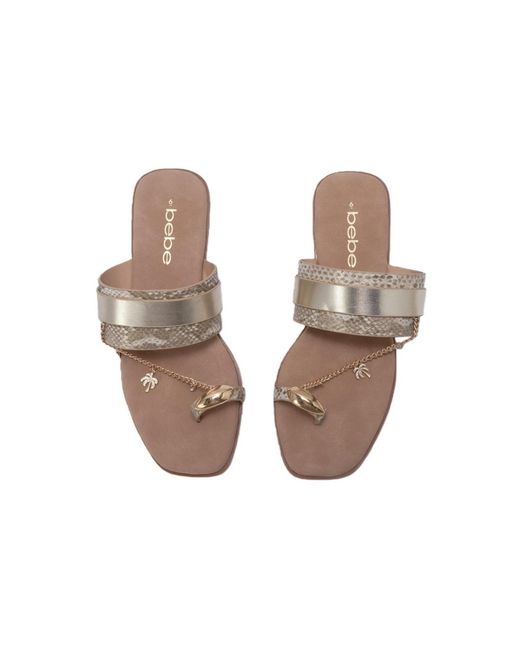 Bebe Metallic S Thong Sandals