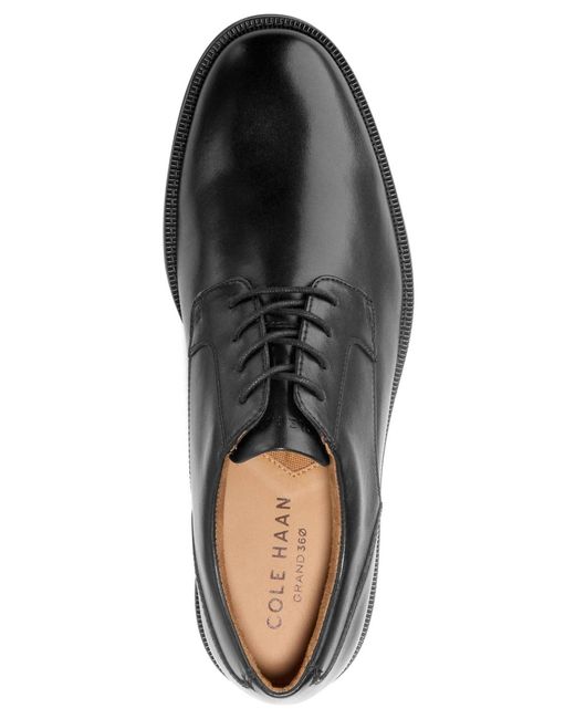 Cole Haan Black Bedford Plain-toe Oxford Dress Shoes for men