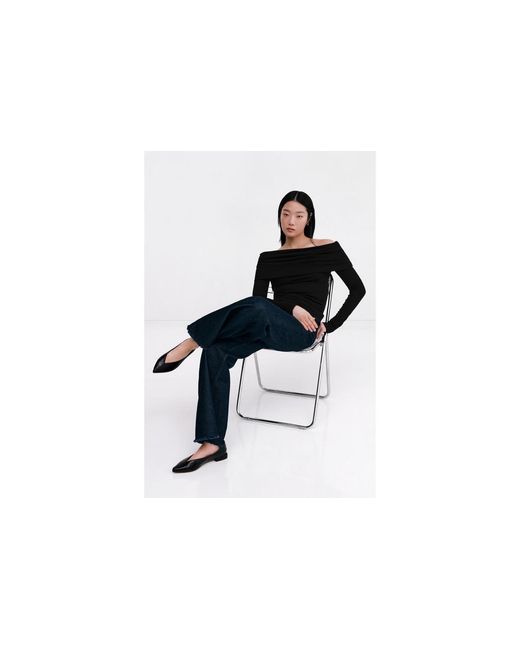 MARCELLA Black Bennett Top