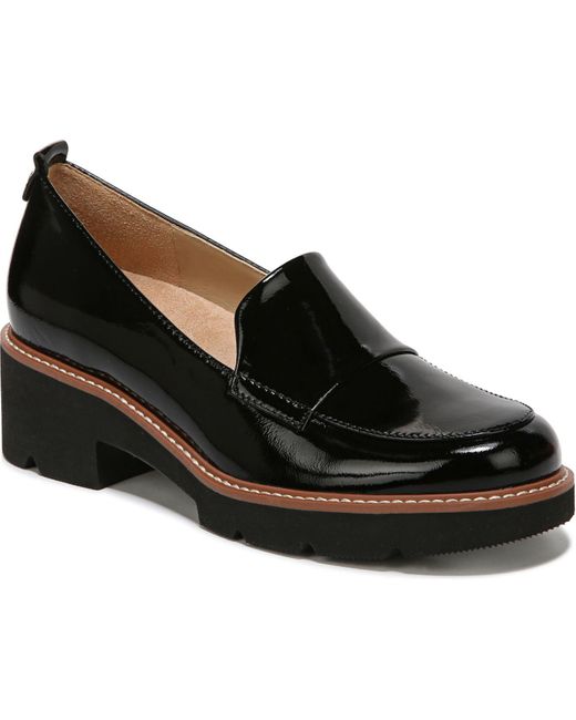 Naturalizer Darry Lug Sole Loafers in Black | Lyst