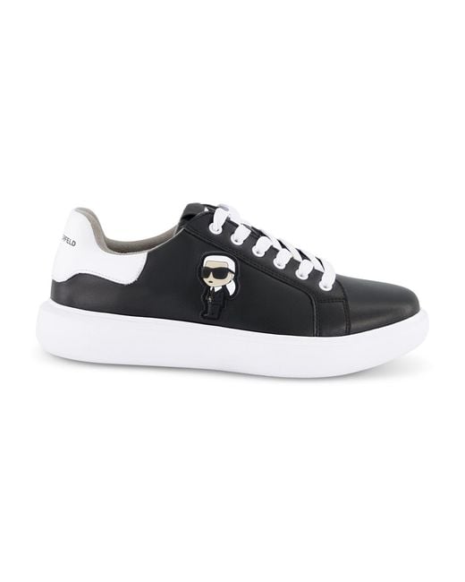 Karl Lagerfeld Black Karl Patch Sneakers for men