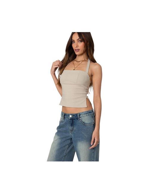 Edikted Blue Dara Halter Top