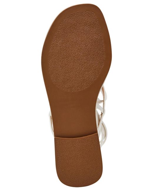 Dolce Vita White Juleah Strappy Gladiator Flat Sandals