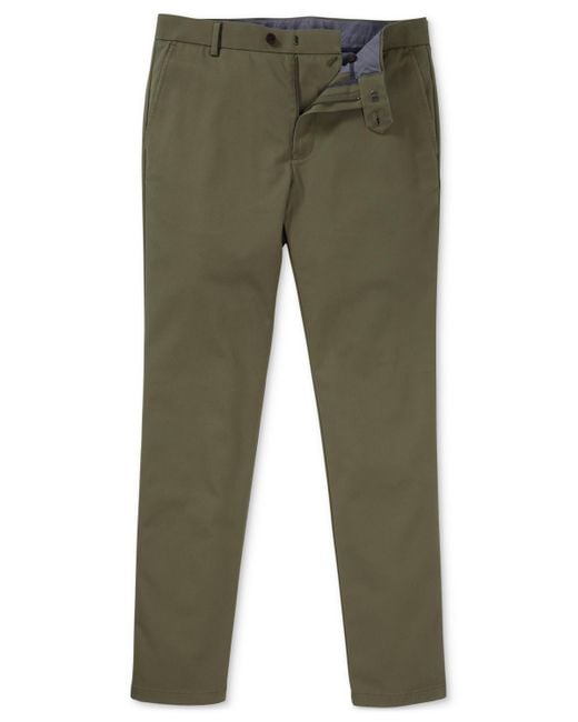 Charles Tyrwhitt Green Ultimate Non-iron Chino Pants for men