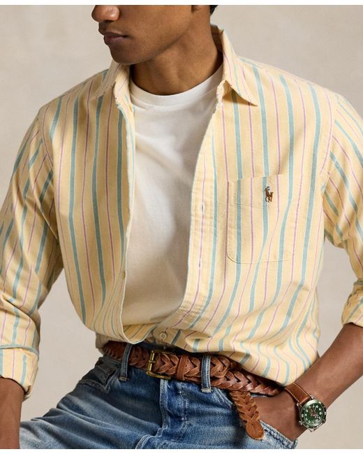 Polo Ralph Lauren Natural Classic-fit Striped Oxford Shirt for men