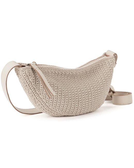 The Sak Natural Tess Crochet Mini Sling Bag