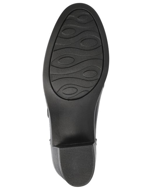 Easy Street Black Lavelle Comfort Block-heel Slip-on Shooties
