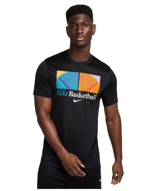 Nike Blue Dri-fit Classic-fit Graphic Basketball T-shirt for men