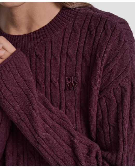 DKNY Purple Crewneck Sweater