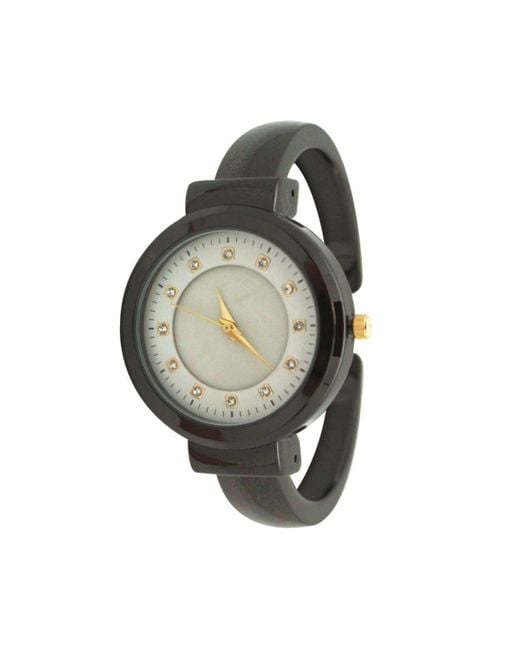 Olivia Pratt White Thin Metal Bangle Watch