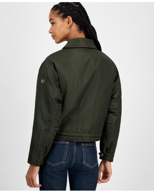 Michael Kors Blue Michael Reversible Bomber Barn Jacket