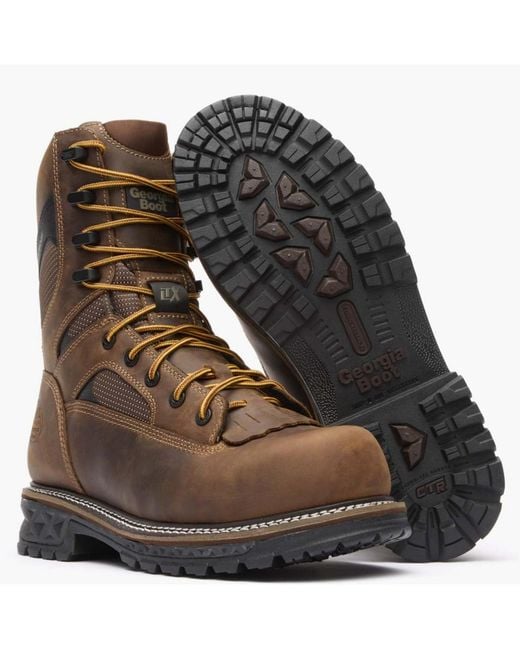 Georgia Boot Brown Ltx Logger 9" Composite Toe Waterproof Work Boot for men