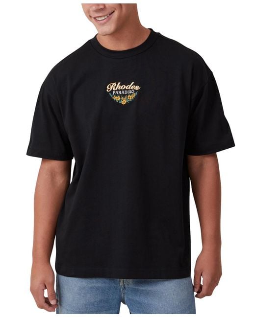 Cotton On Black Box Fit Graphic T-shirt for men