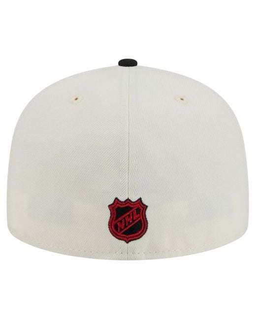KTZ Metallic Chicago Blackhawks Chrome Two-toned 59fifty Fitted Hat for men