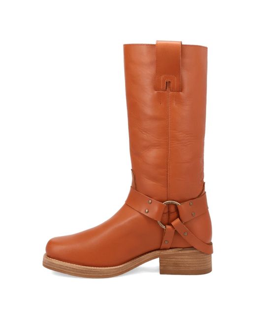 Dingo Brown Rip Leather Boot for men