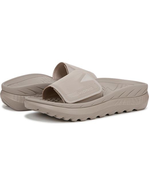 Vionic Gray Rejuvenate Recovery Sandals