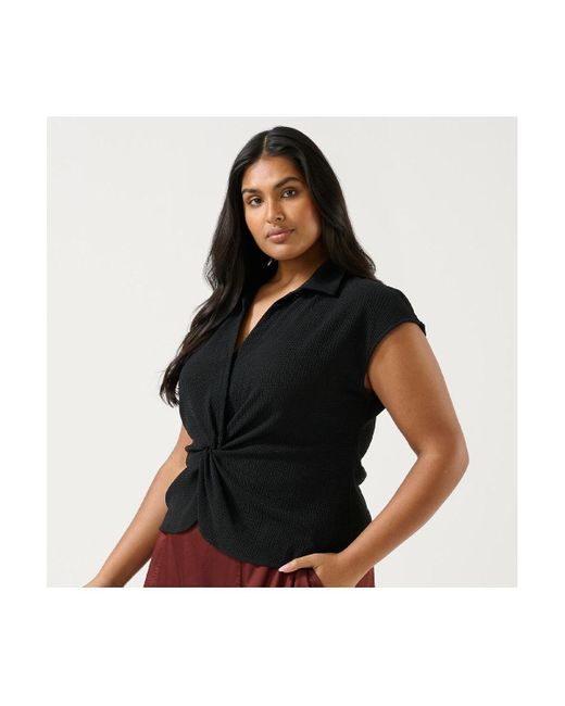 Estelle Black Plus Size Harko Top