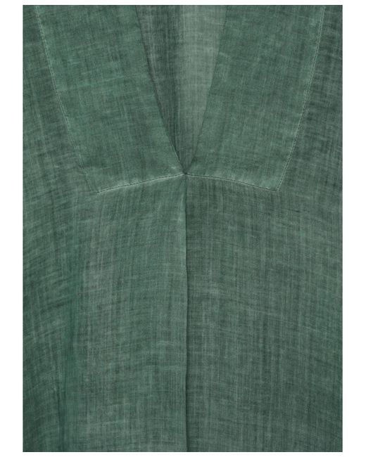 Mango Green Overdyed Ramie Kaftan
