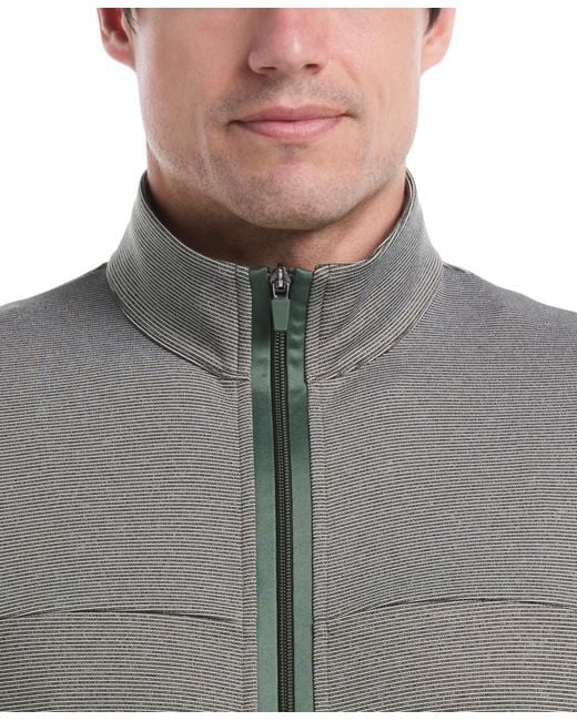 PGA TOUR Gray Horizontal Fleece Full-zip Sweatshirt for men