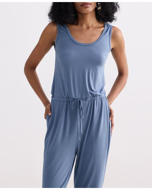 REISTOR Blue Relaxed Drawstring Jumpsuit