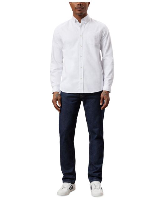 Frank And Oak White Jasper Long Sleeve Button-down Oxford Shirt for men