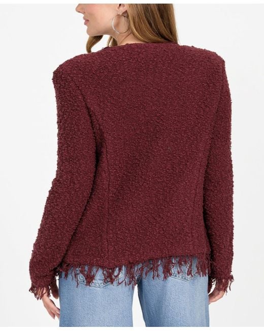 Guess Red Kaesi Boucle Jacket
