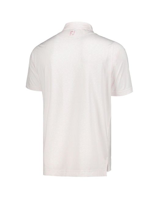 Footjoy White The Players Painted Floral Lisle Prodry Polo for men