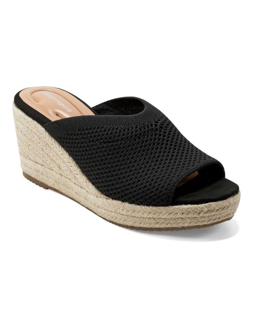 round toe espadrille wedge