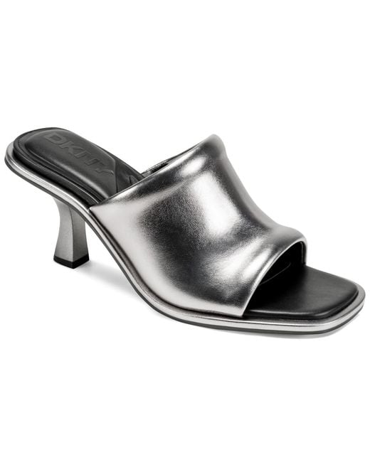 DKNY Black Reading Slide Sandals