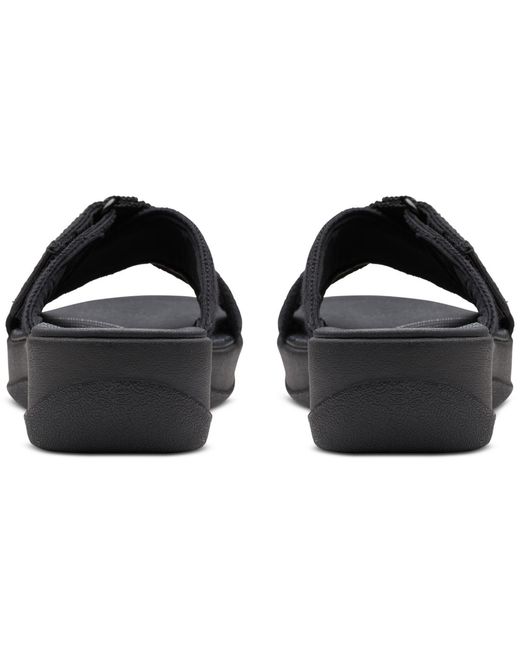 Clarks Black Cloudsteppers Arla Wave Sandals
