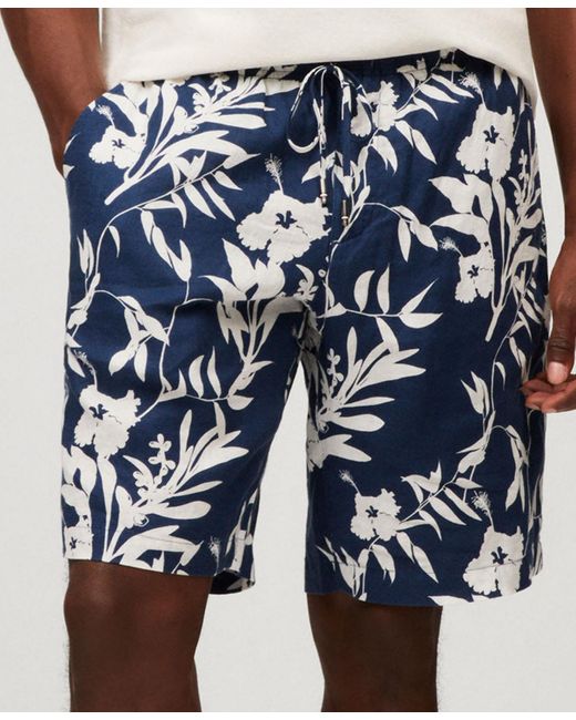 Tommy Hilfiger Blue Relaxed-fit 10" Tropical Linen Shorts for men