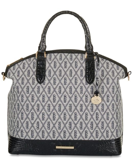 Brahmin Synthetic Large Duxbury Satchel Pecan Harborlight Jacquard