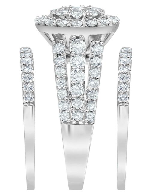 Macy's White Certified Diamond Bridal Set Two Band Ring (2 Ct. T.w.