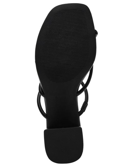 DV by Dolce Vita Black Lumena Strappy Slide Block-heel Sandals